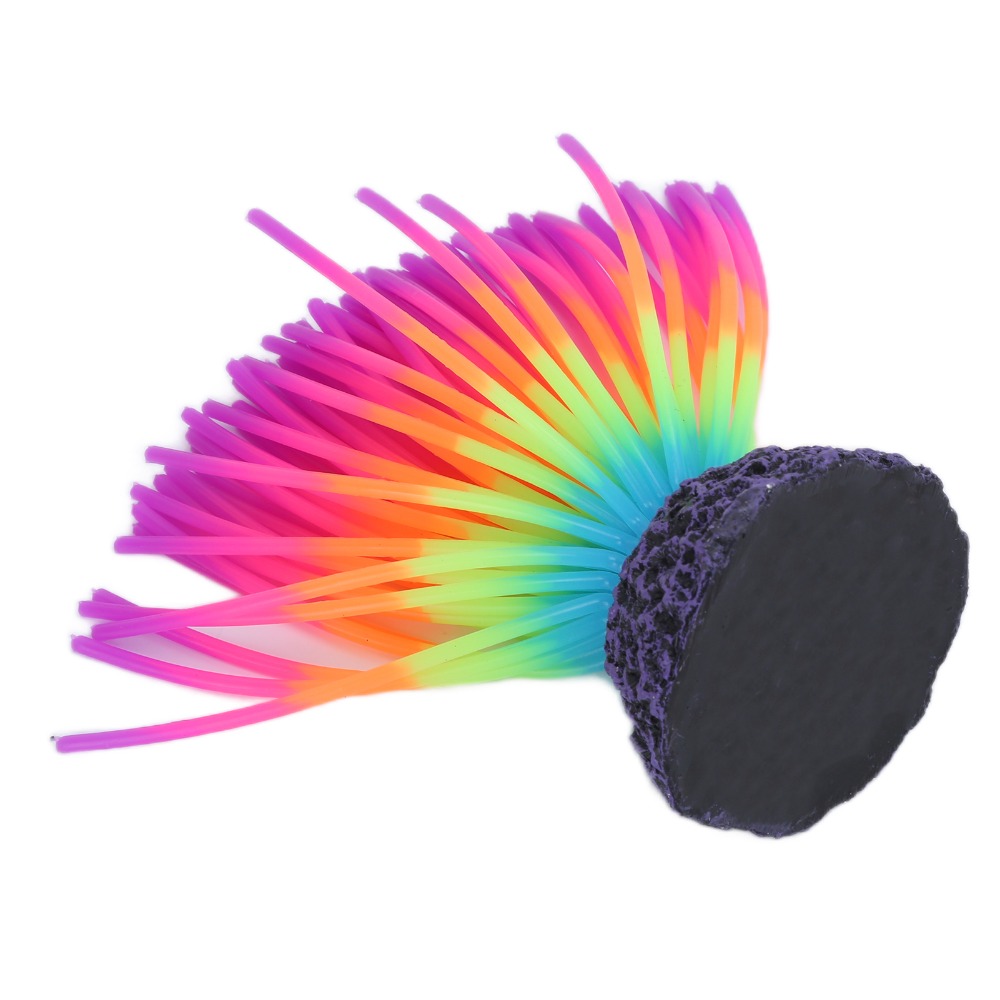 Aquarium Fish Rainbow - Kolorowe silikonowe korale do akwarium, fluorescencyjne,