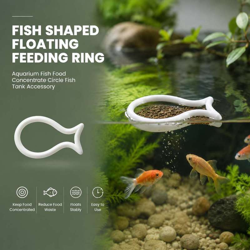Aquarium Fish Food - Pływający pierścień do karmienia w kształcie