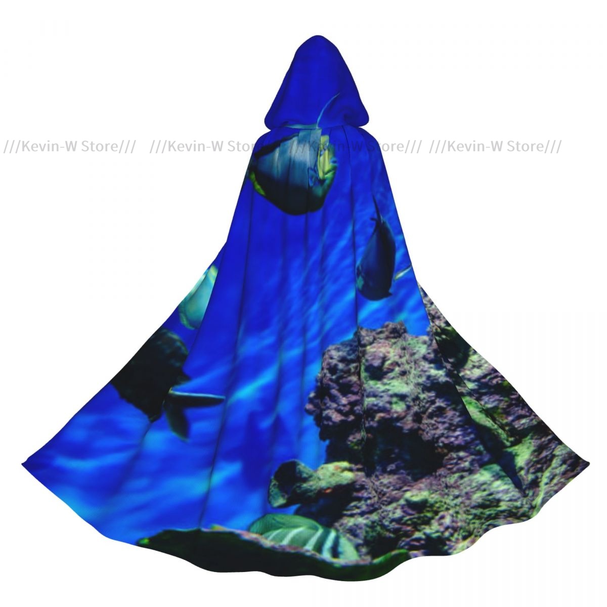 Aquarium Queen Fish - Peleryna Unisex Wiedźma Impreza Dwustronna z