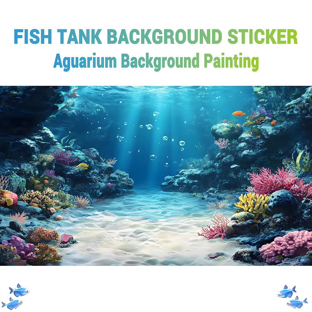 Aquarium Fish Rainbow - Tęczowy rafa koralowa, malowidło na tło