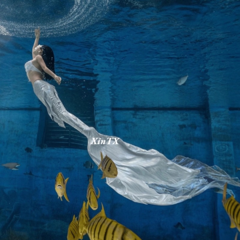Aquarium Fish Big Size - Profesjonalny strój syreny dla dorosłych, z