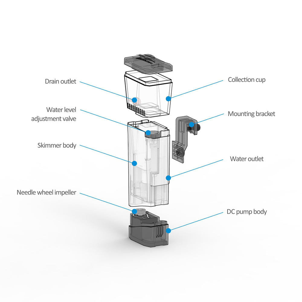 Wewnętrzny Nano Skimmer Mini Q – Protein Skimmer Reef recenzja i cena