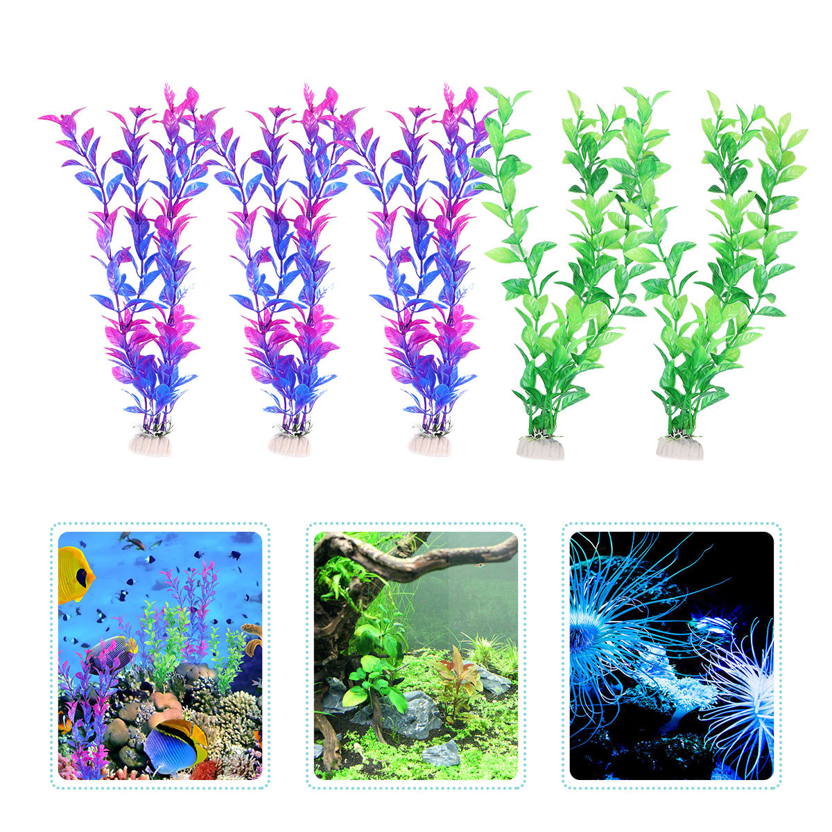 10 sztuk sztucznych roślin wod – Aquarium Fish Low Maintenance recenzja i cena