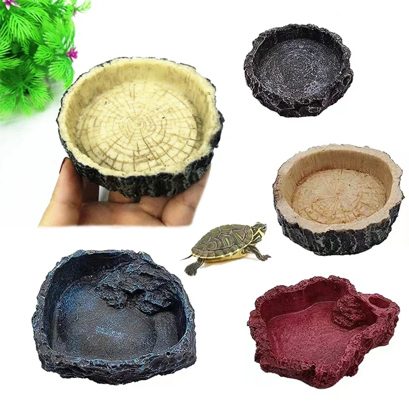 Pet Reptile Feeder Bowl Resin  – Aquarium Fish Food recenzja i cena